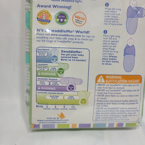 Summer Sweaddle Me Infant Wrap 2 Pack Size L - Picture 4 of 4